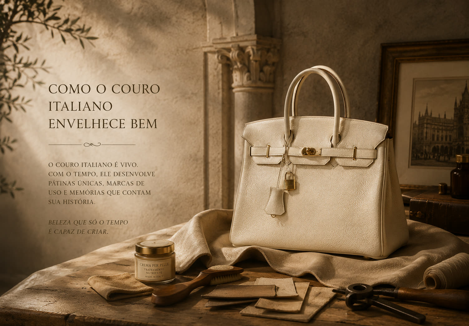 Como o couro italiano envelhece bem